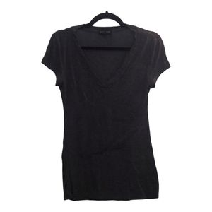 𝅺BLACK Dress V neck Tee